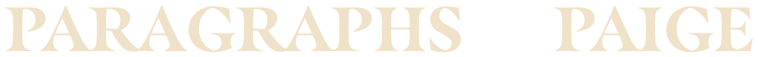 Paragraphs of a Paige